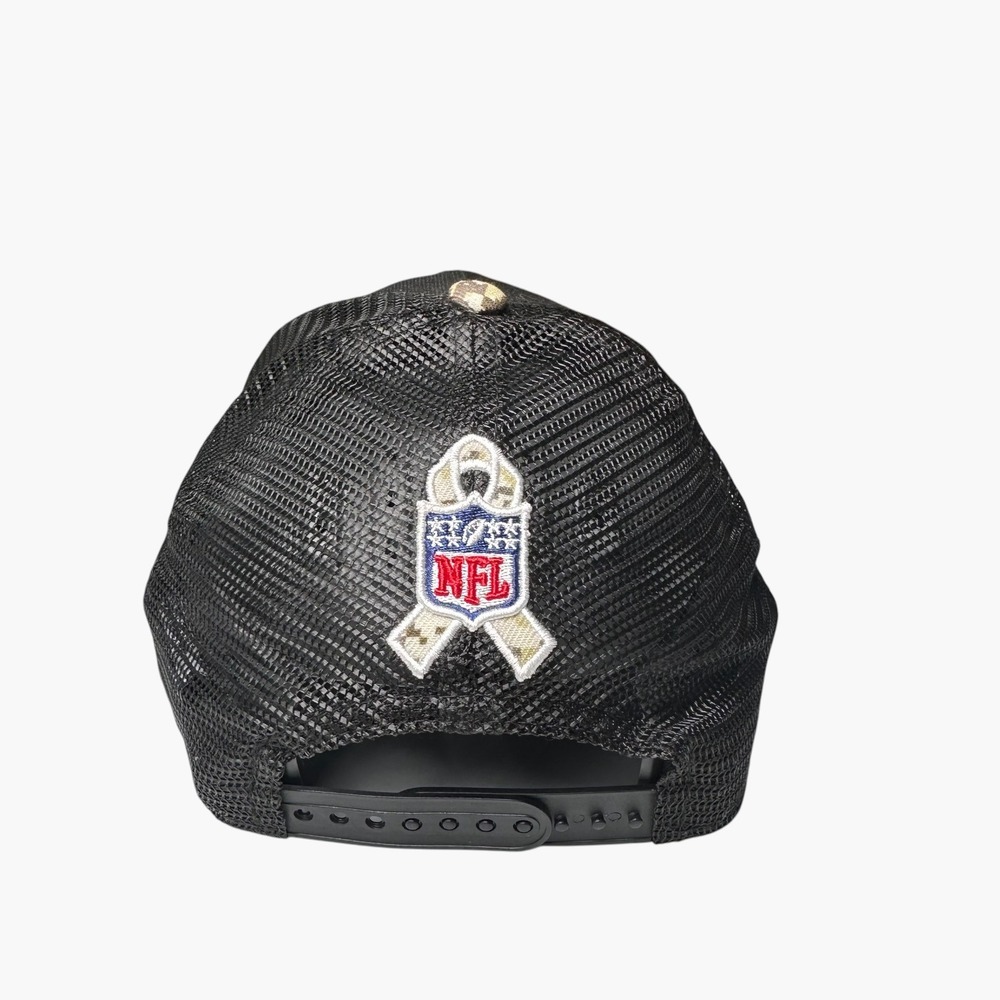 New Era Minnesota Vikings Hat Mens OSFM Black Camo Salute to Service Snapback - Picture 5 of 8